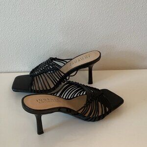 New WB Journee Collection Black Strappy Heeled Sandals